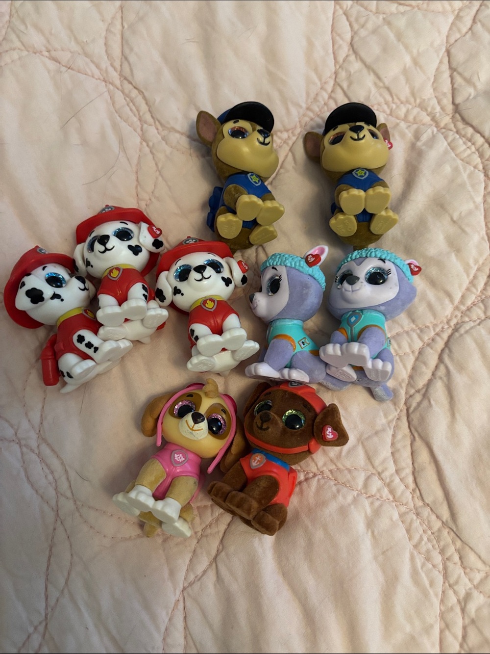 Ty Mini Beanie Boos Paw Patrol Mini Figure lot of 9